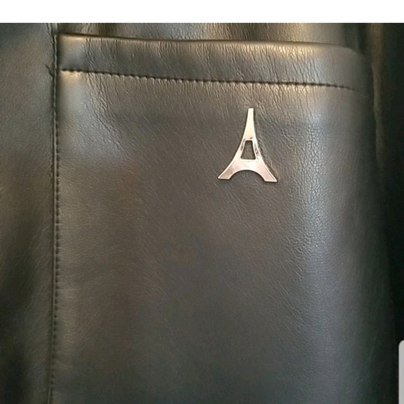 Maniere De Voir Mens Jacket Vegan Leather Size L Half Sleeves Like New - Picture 8 of 10